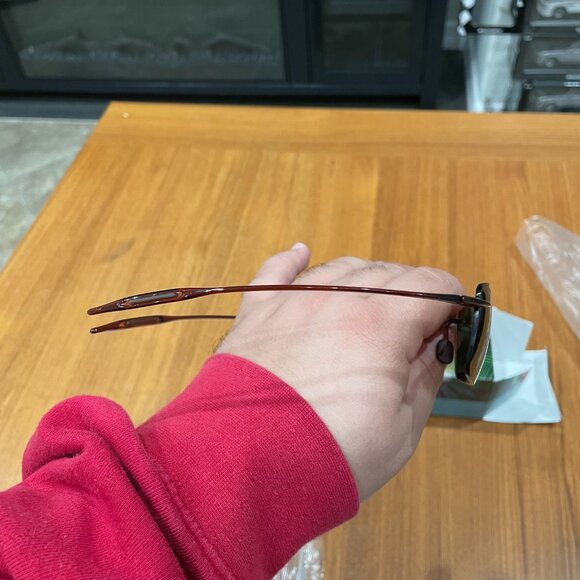 Maui Jim Lighthouse Polarized Rectangular Sunglasses, Rootbeer/Hcl Bronze 407-02 - Picture 5 of 7